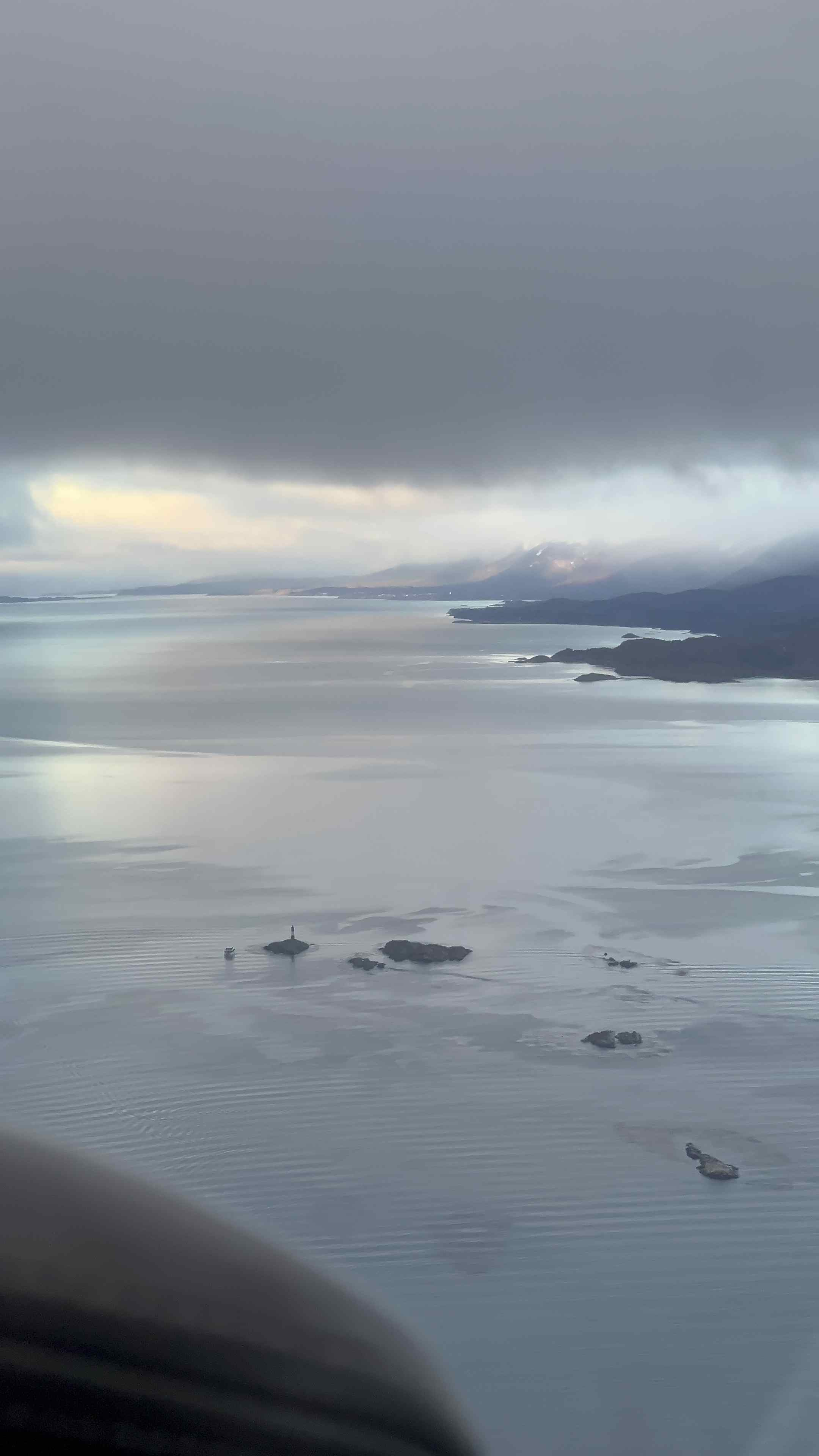 Beagle Channel landscape with mountains and islands