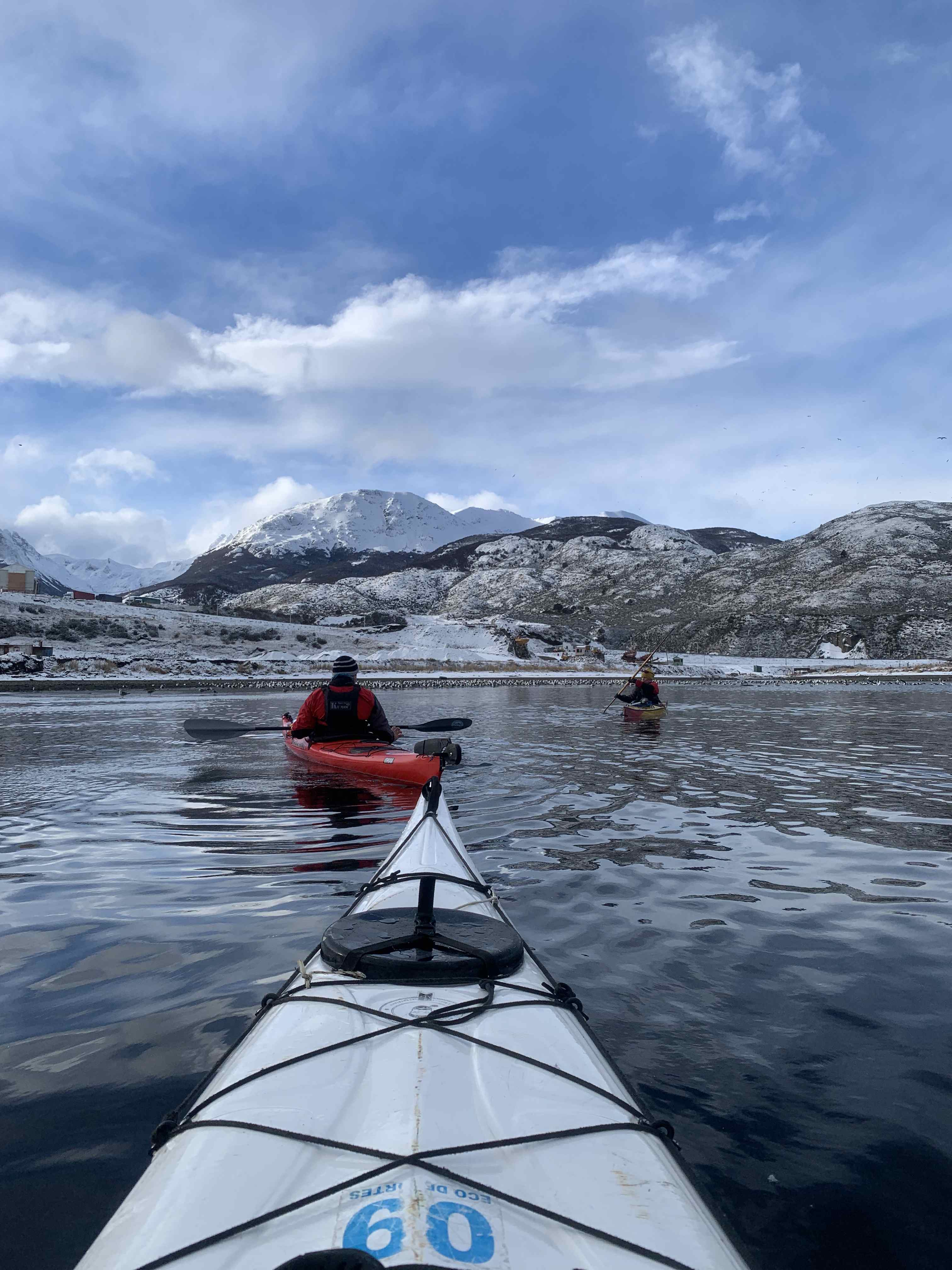 First-person view kayaking through Beagle Channel waters
